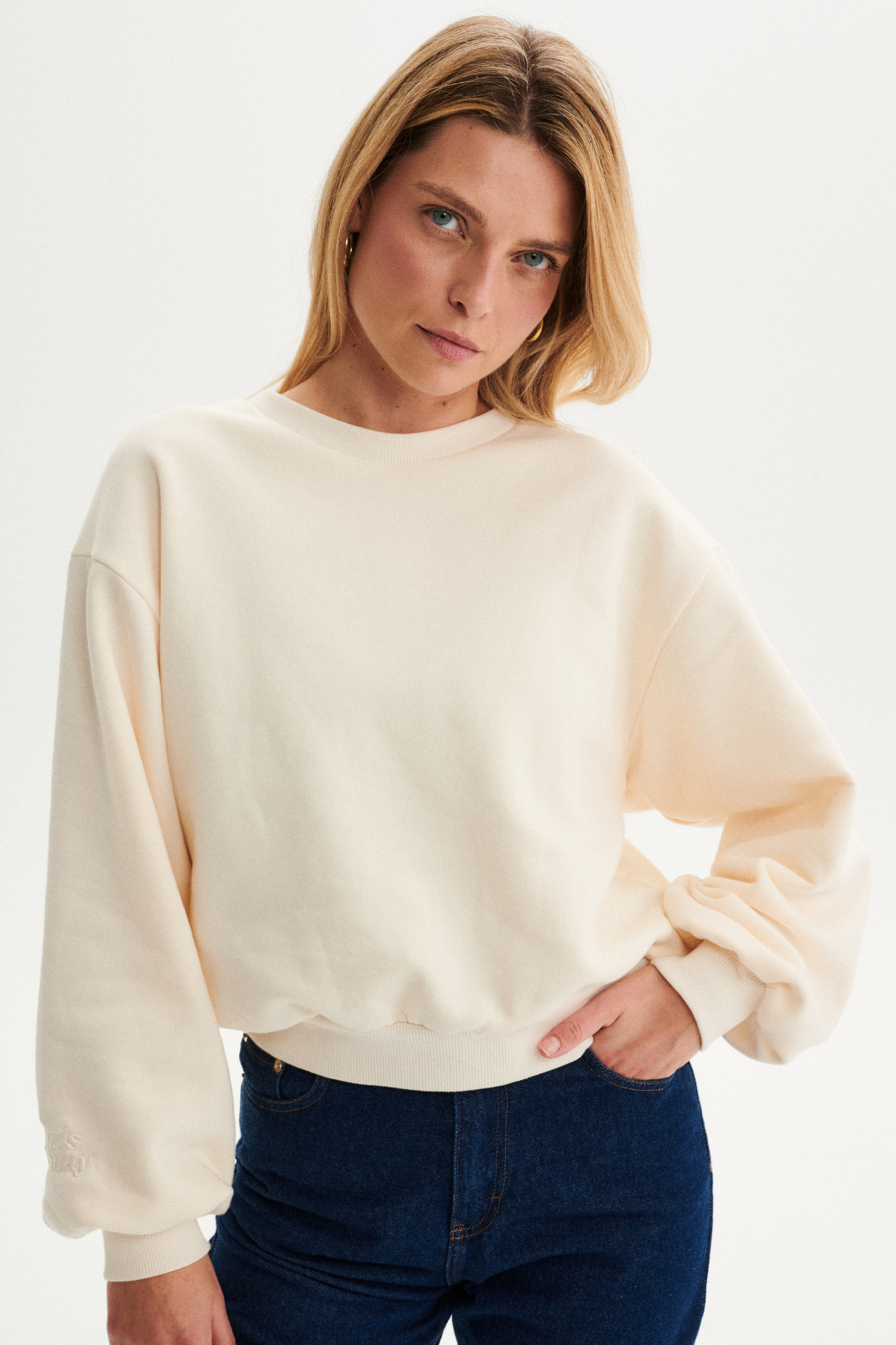 ECRU COLLETTO SWEATSHIRT