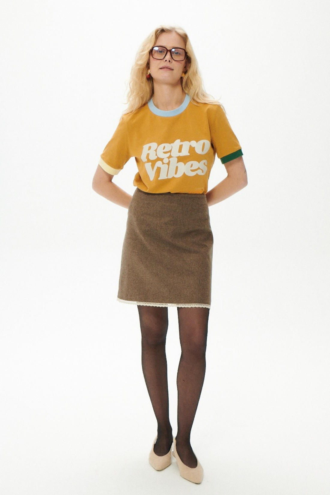 SPÓDNICA ALMA BRĄZOWA