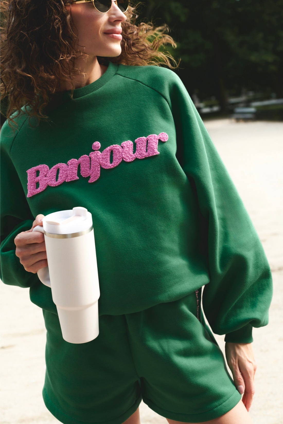 BONJOUR GREEN SWEATSHIRT