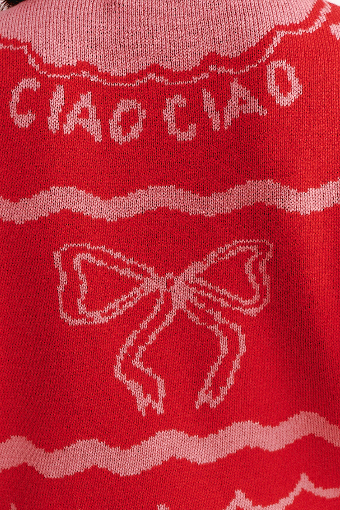 CIAO RED SWEATER