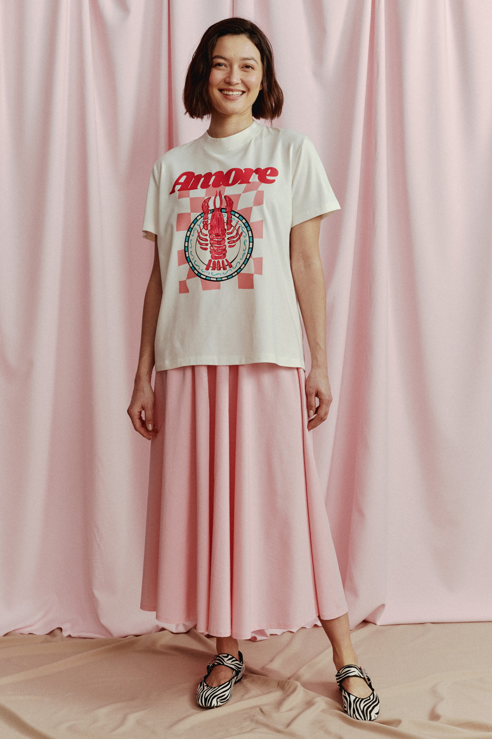 AMORE LOBSTER WHITE T-SHIRT