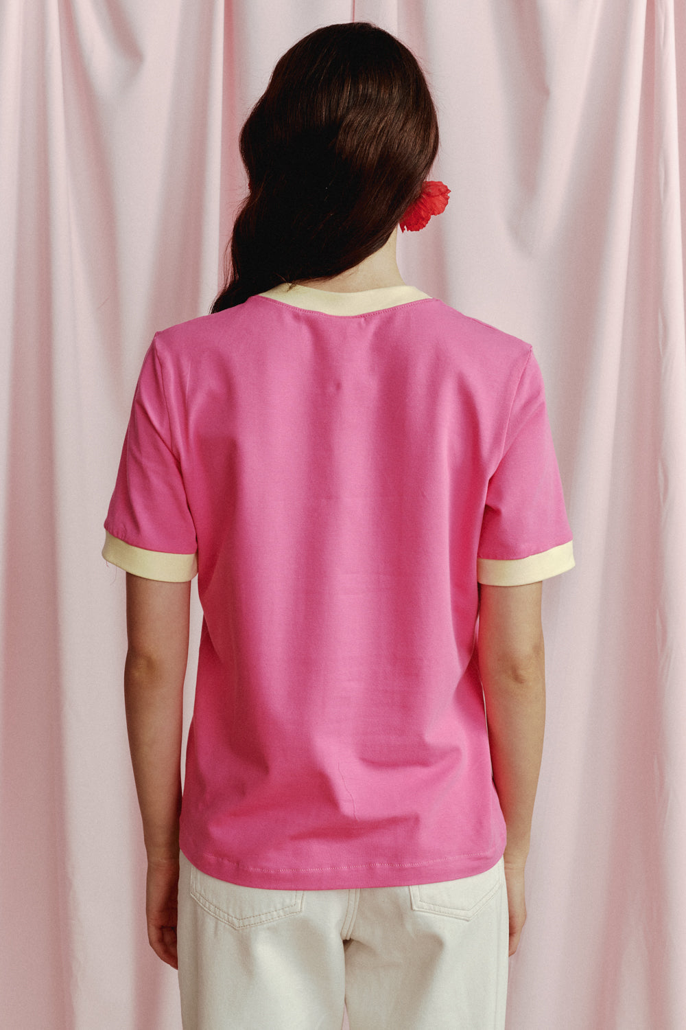 PIZZA PASTA AMORE PINK T-SHIRT