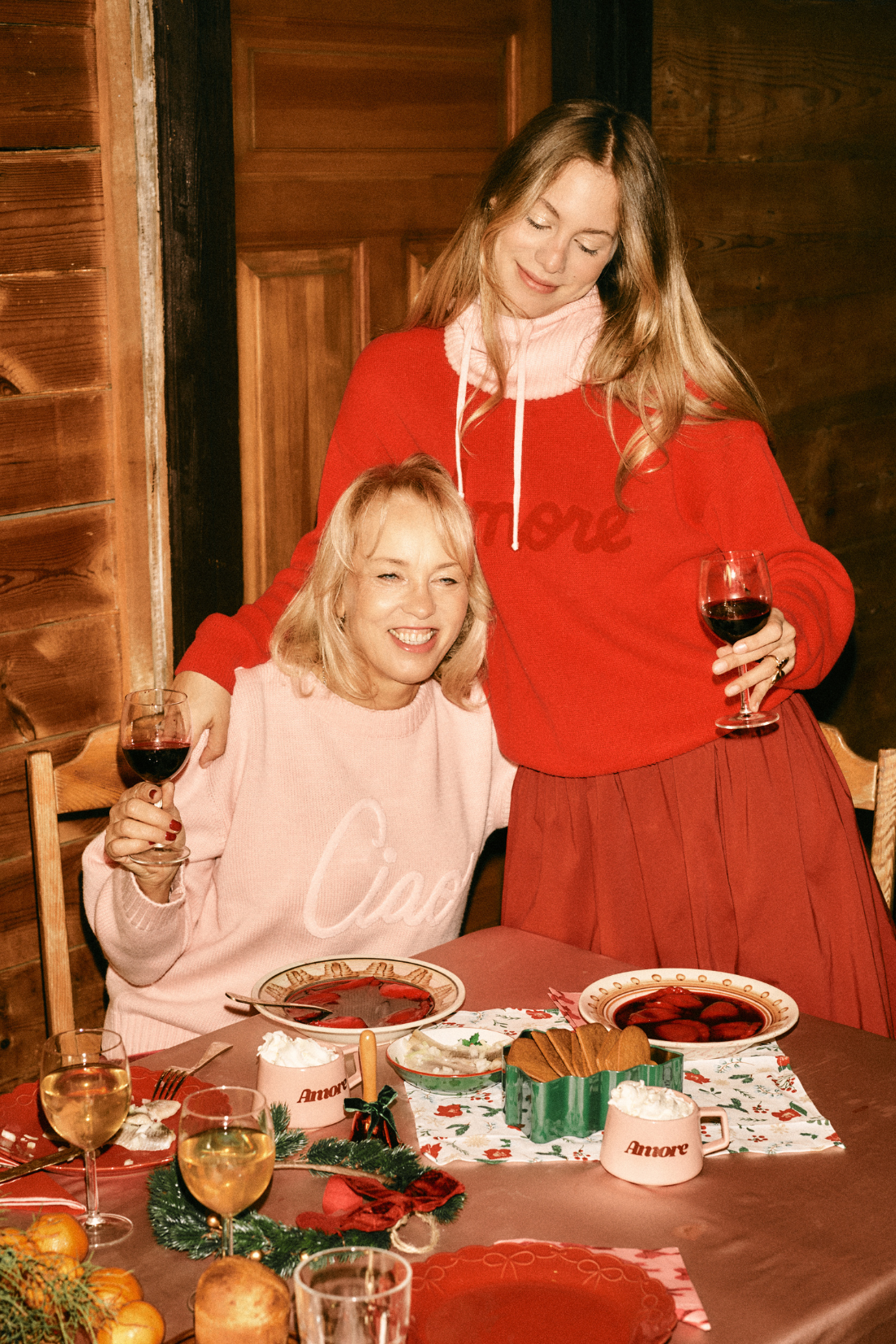 SADIE RED ORGANIC COTTON SWEATER