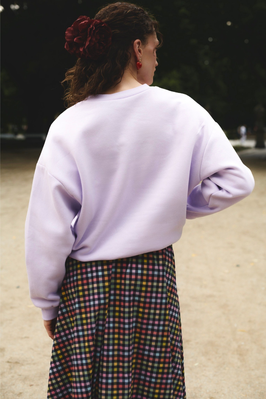 V-NECK CIAO LILAC SWEATSHIRT