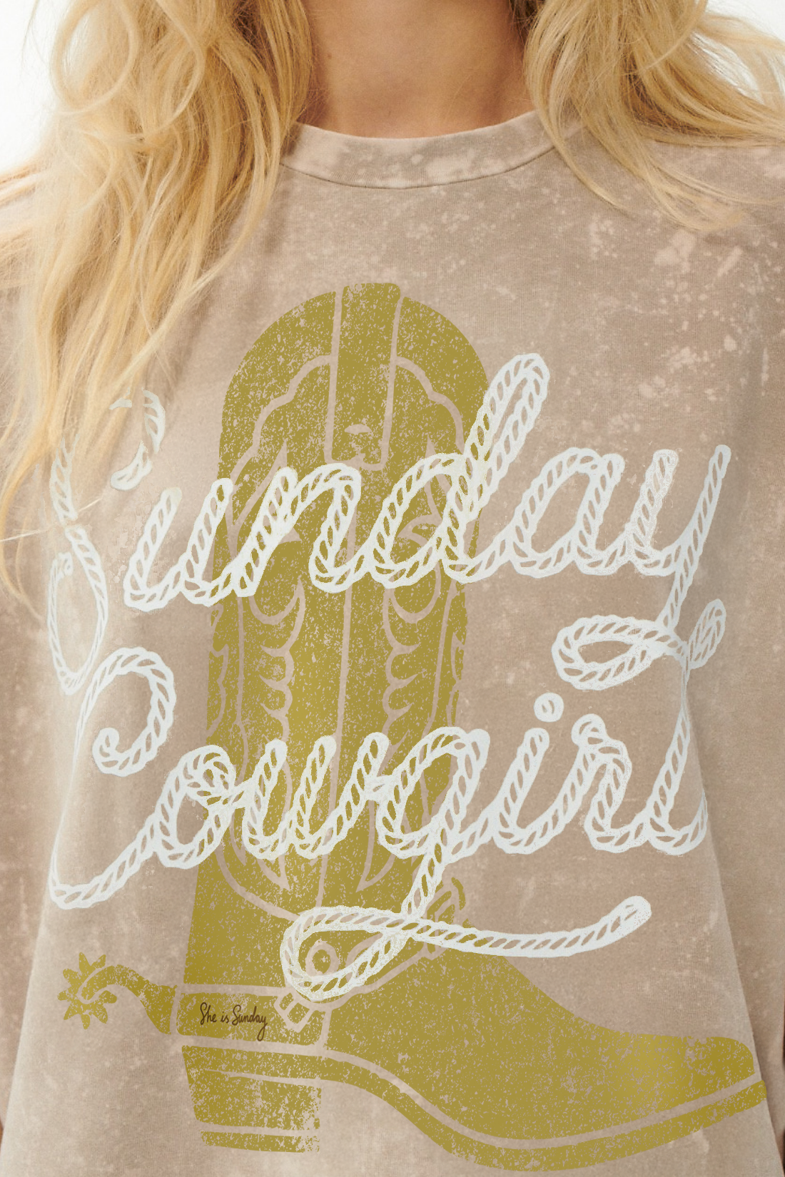 T-SHIRT TEXAS BEŻOWY