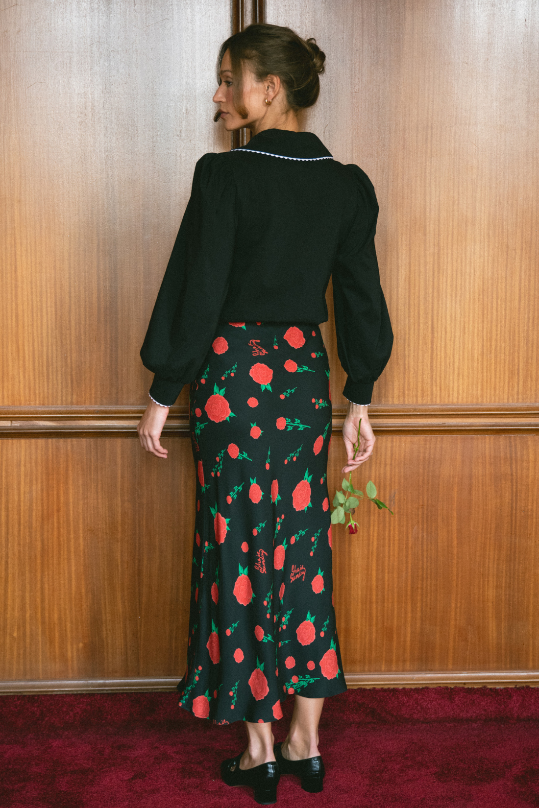 TOSKANIA MIDI ROSA SKIRT
