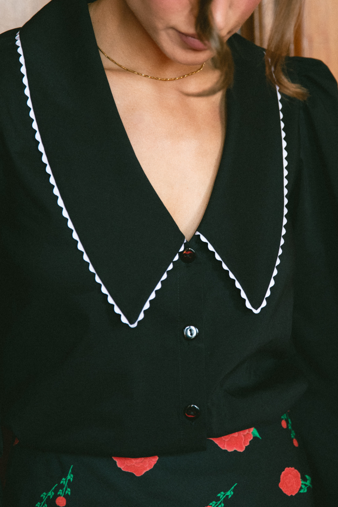 PETITE BLACK SHIRT