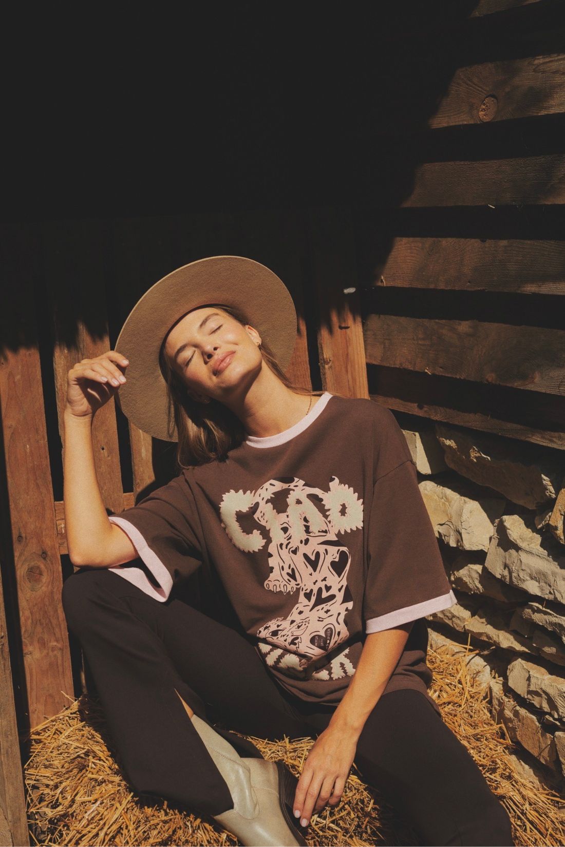 CIAO TIGER OVERSIZE CHOCOLATE T-SHIRT
