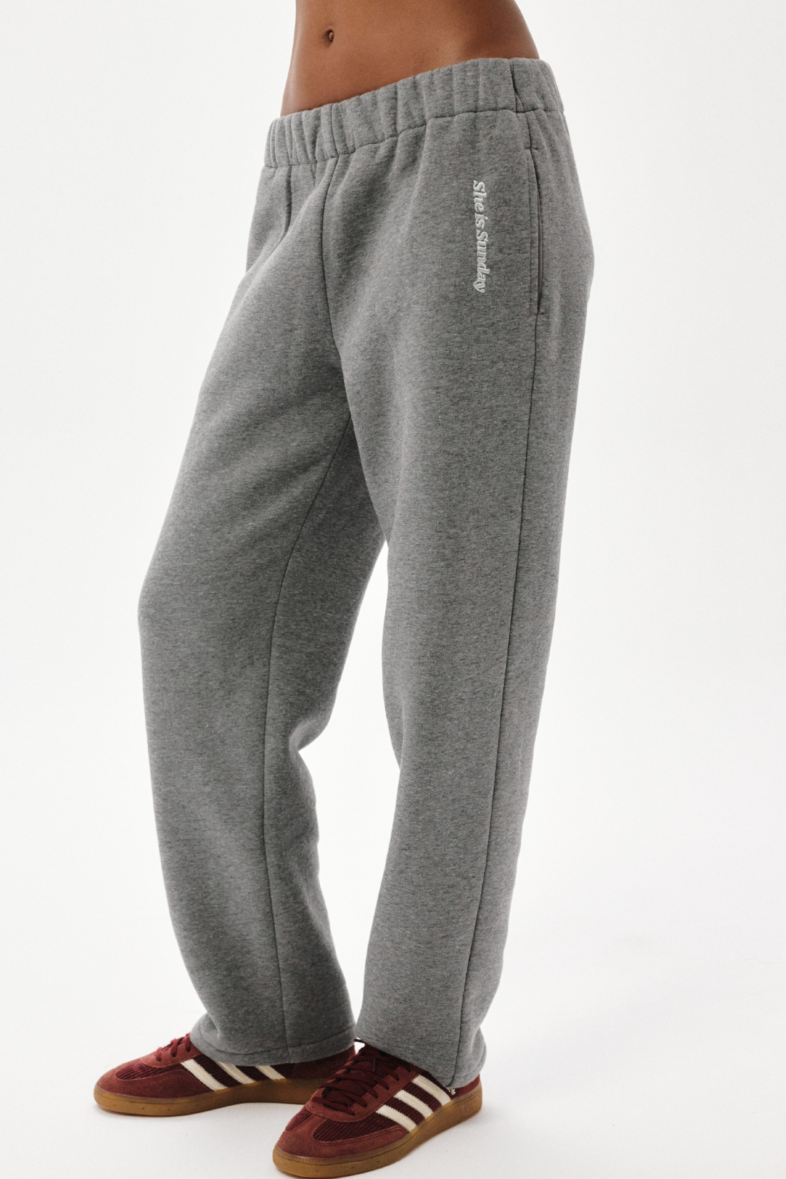 DOMENICA GRAY MELANGE TROUSERS