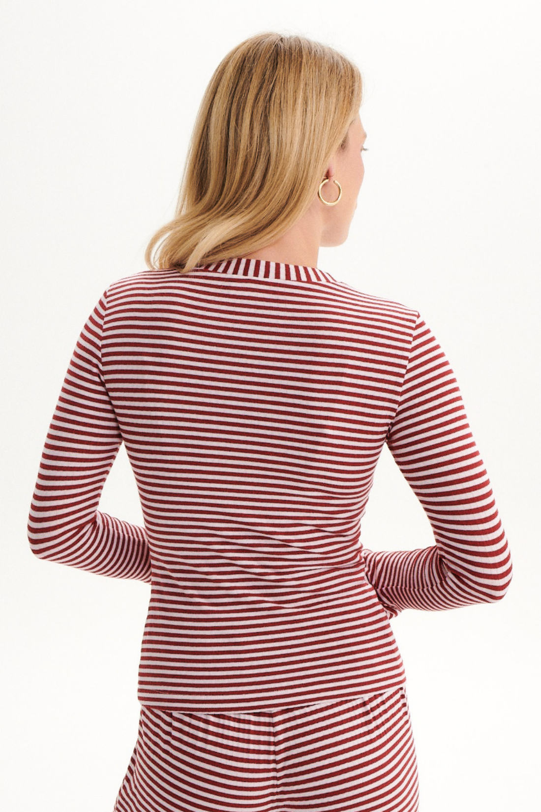 LONGSLEEVE COSI COSI STRIPPED BURGUNDY