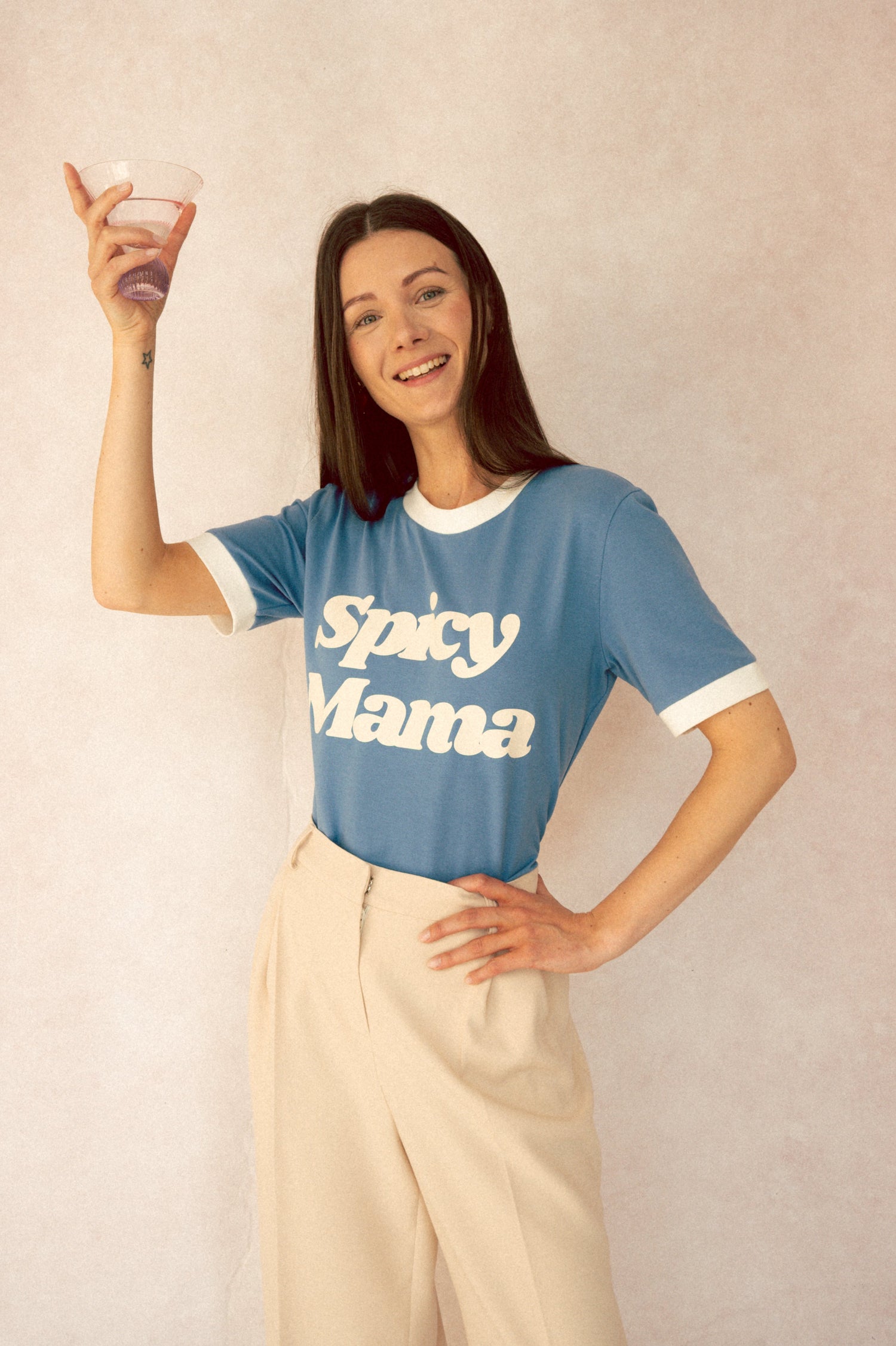 SPICY MAMA BLUE T-SHIRT