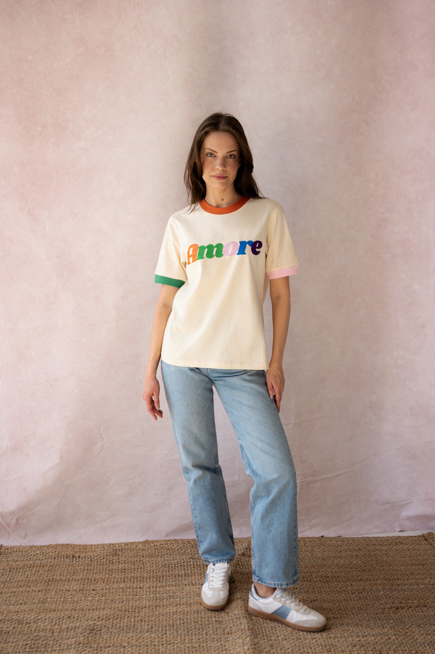 AMORE COLORI CREAM T-SHIRT