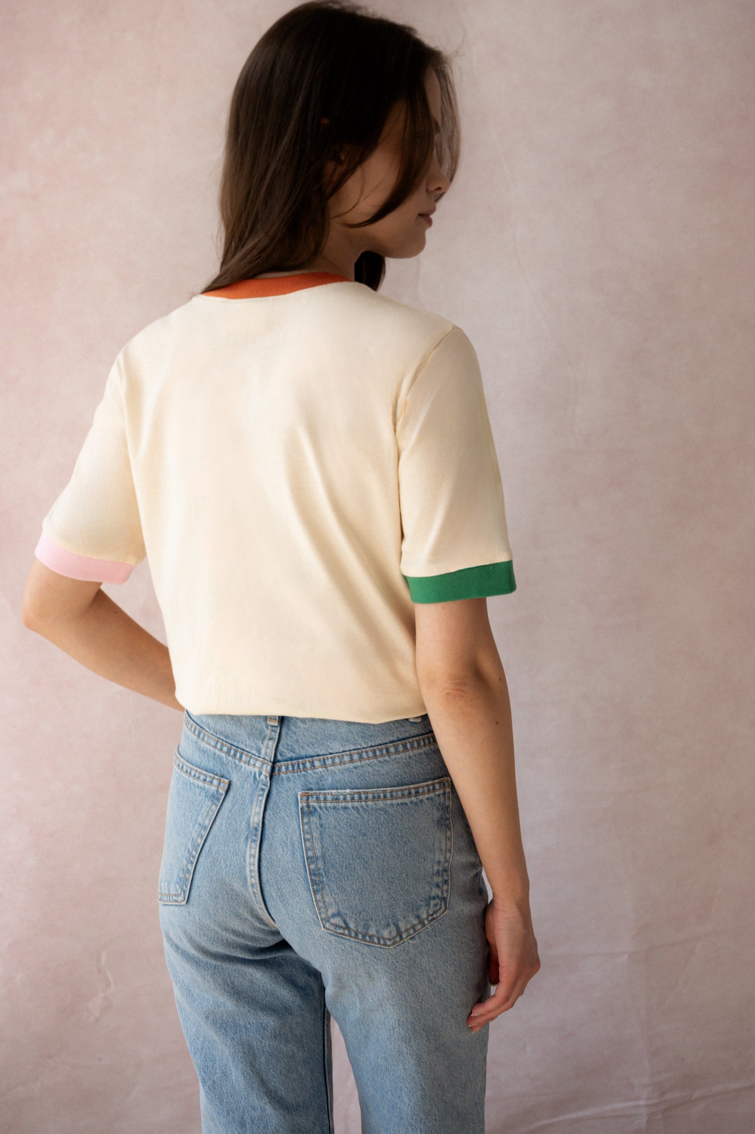 AMORE COLORI CREAM T-SHIRT