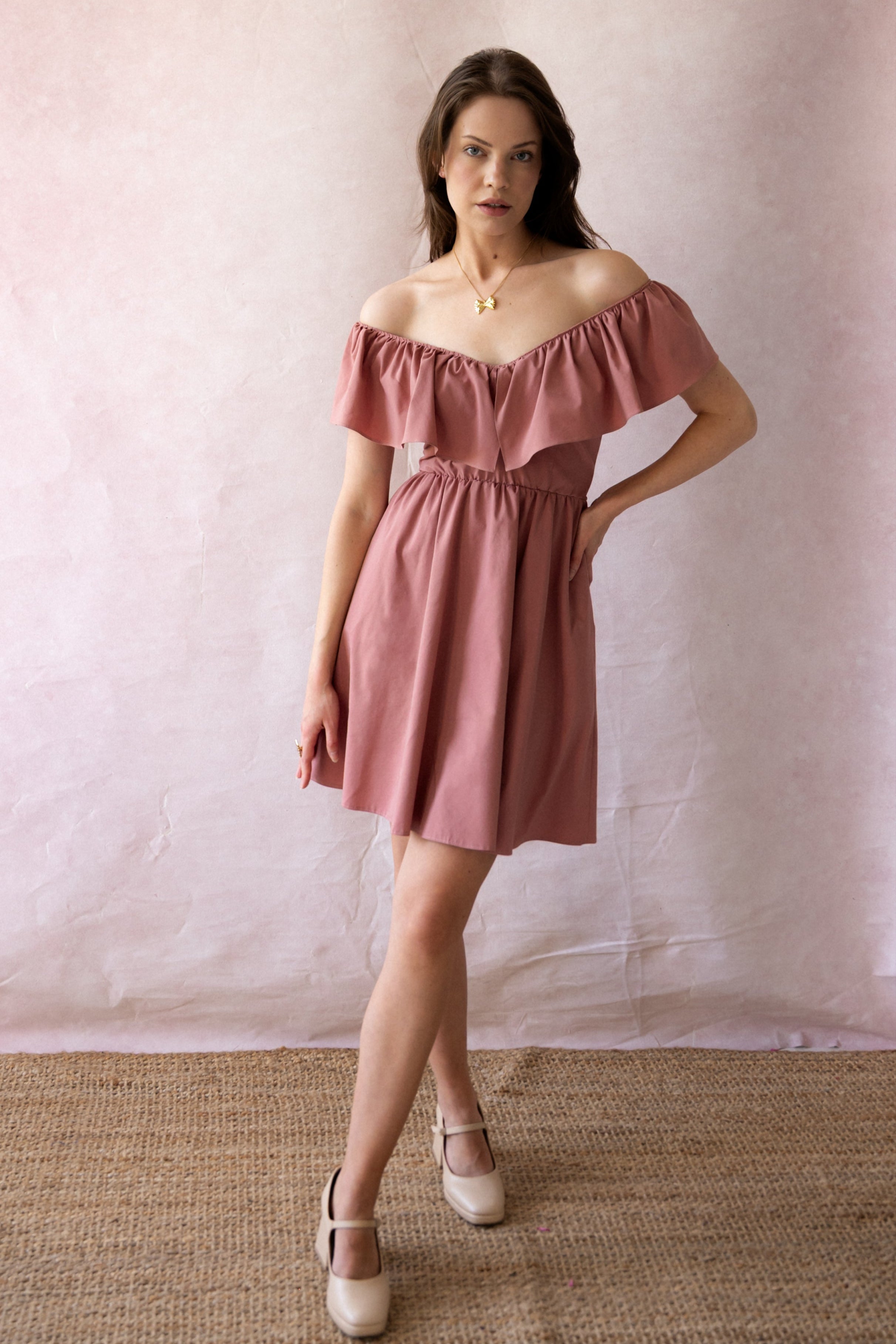 ROME MINI POWDER PINK DRESS