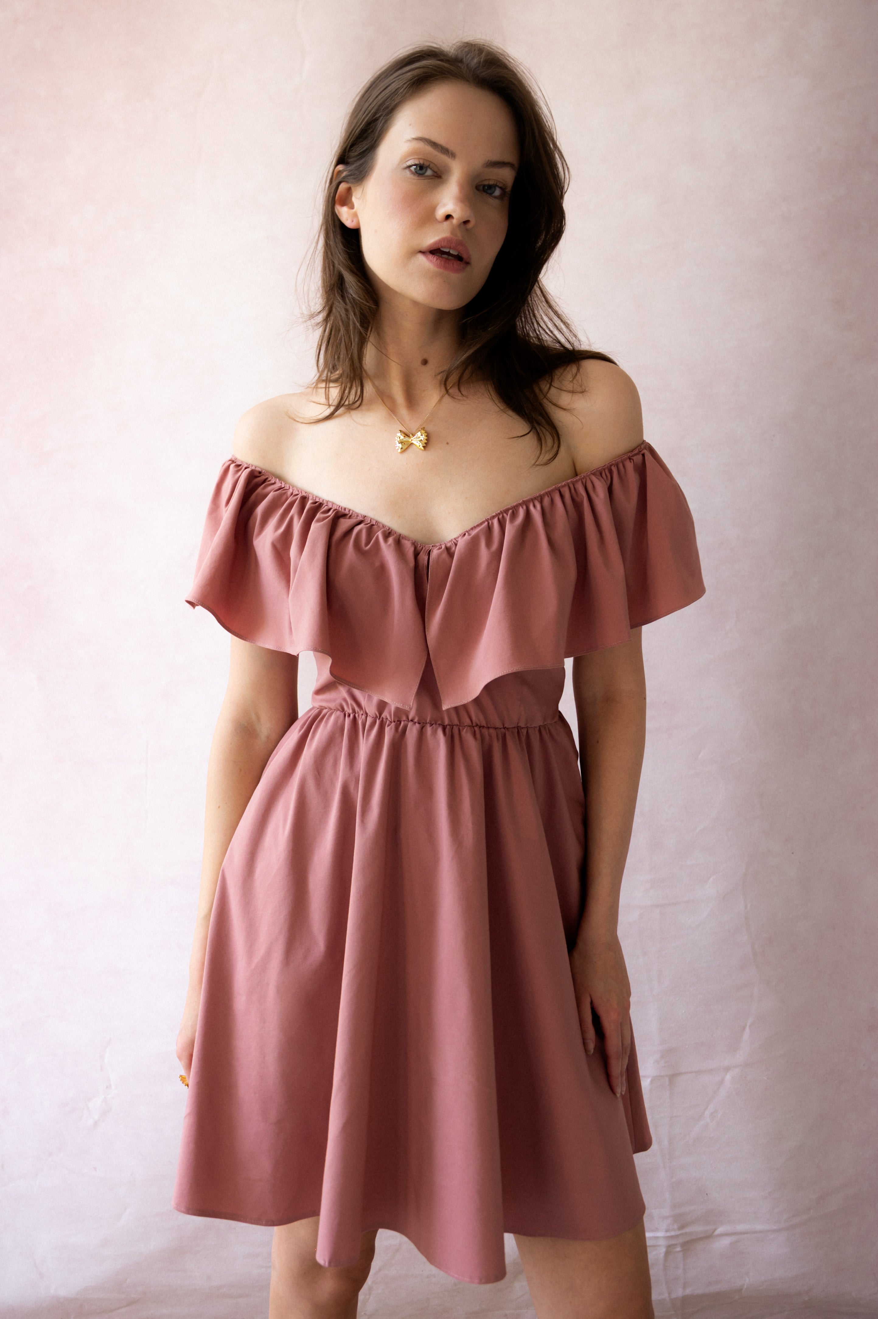 ROME MINI POWDER PINK DRESS