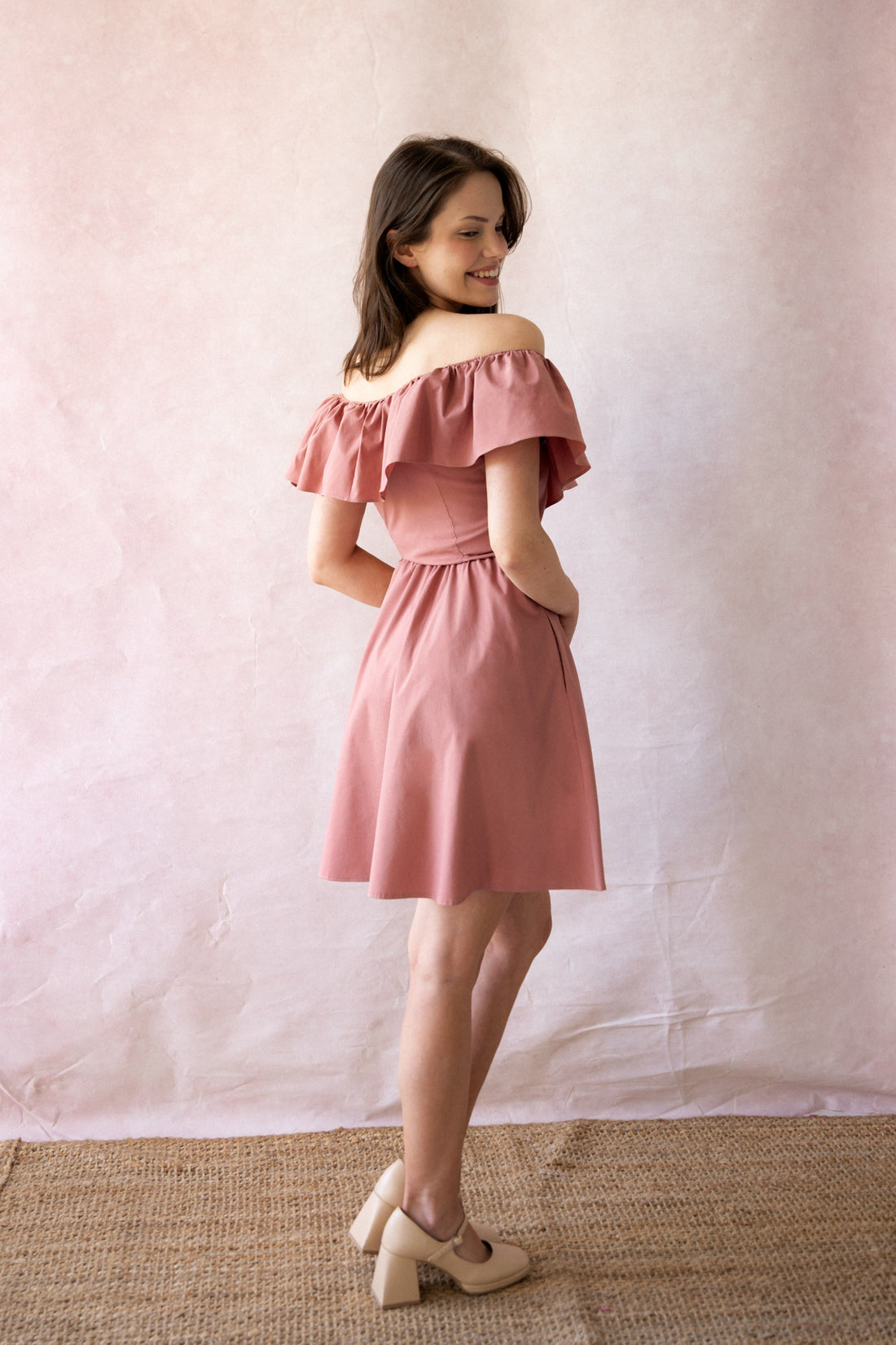 ROME MINI POWDER PINK DRESS