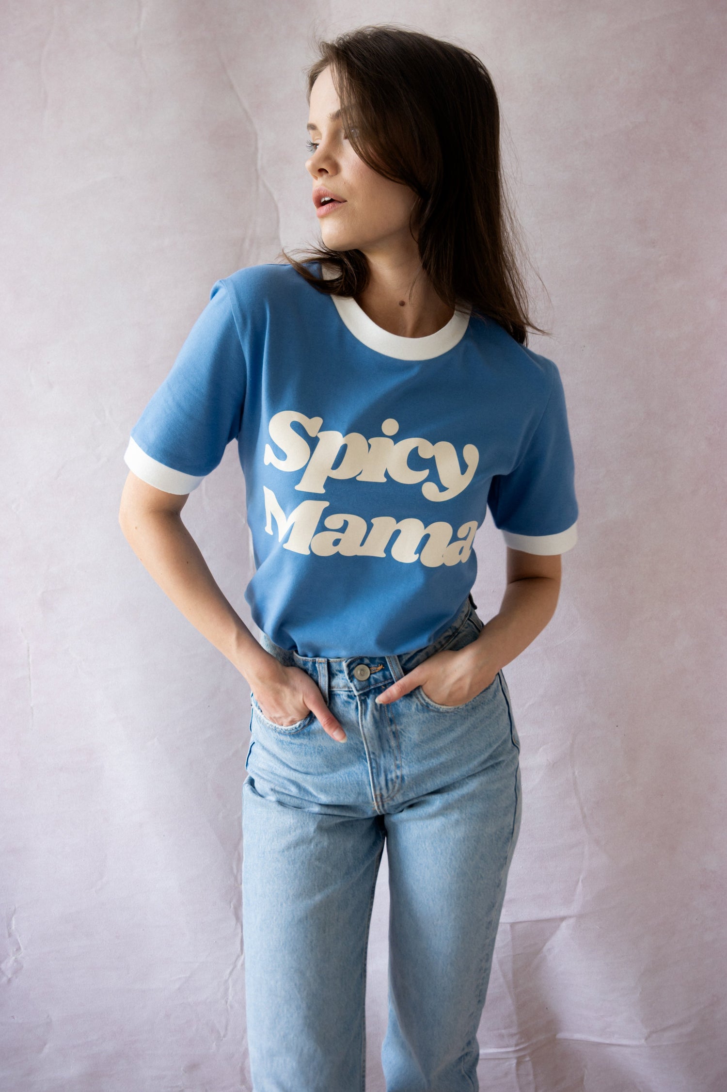 SPICY MAMA BLUE T-SHIRT