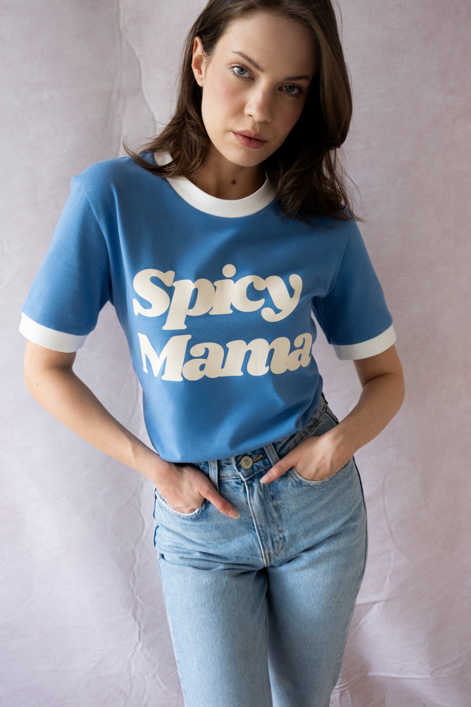 SPICY MAMA BLUE T-SHIRT