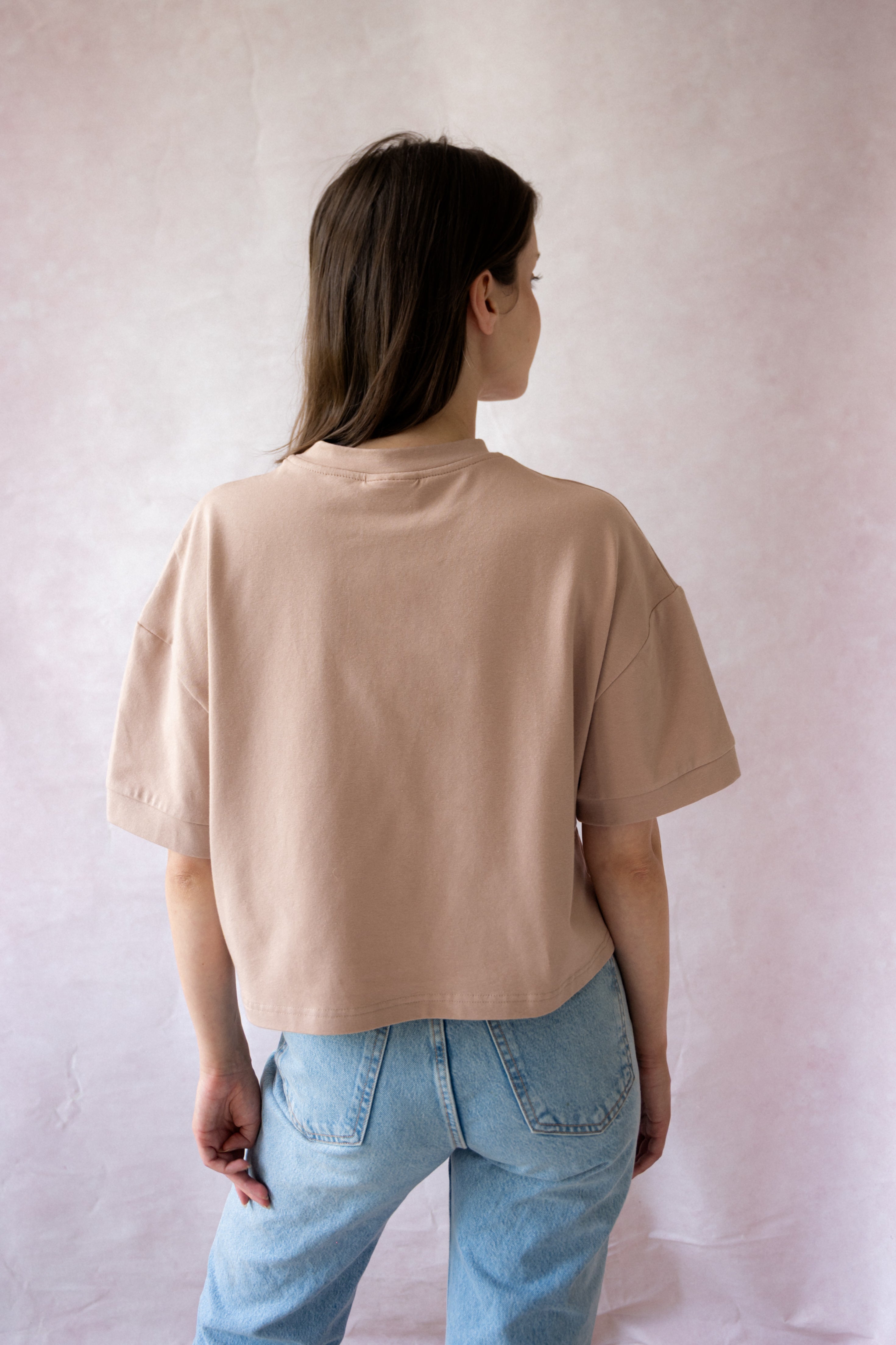 CIAO BOXY BEIGE T-SHIRT