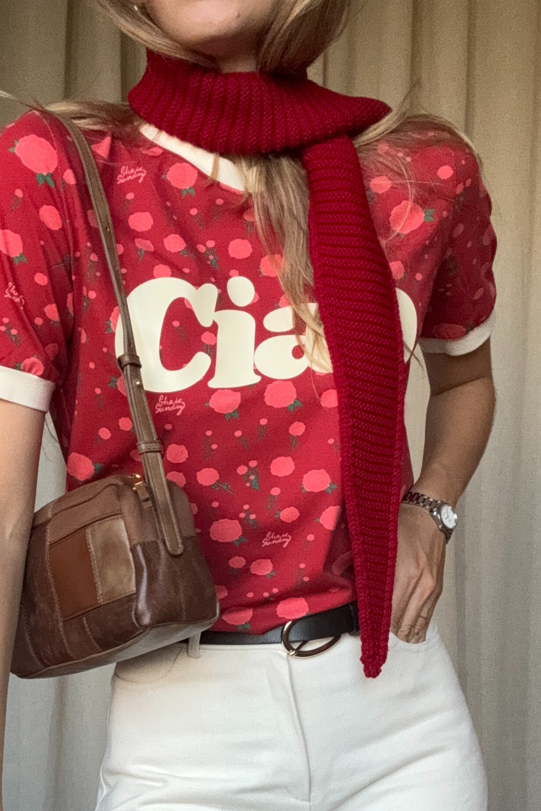 NODO RED WOOL SCARF