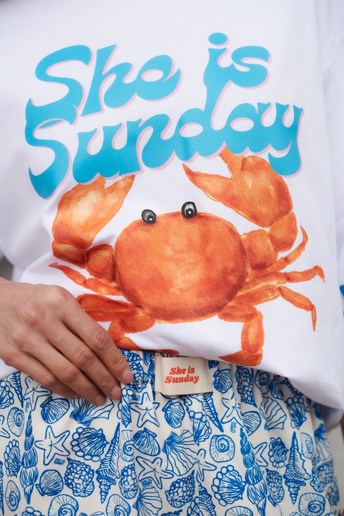CRAB WHITE T-SHIRT