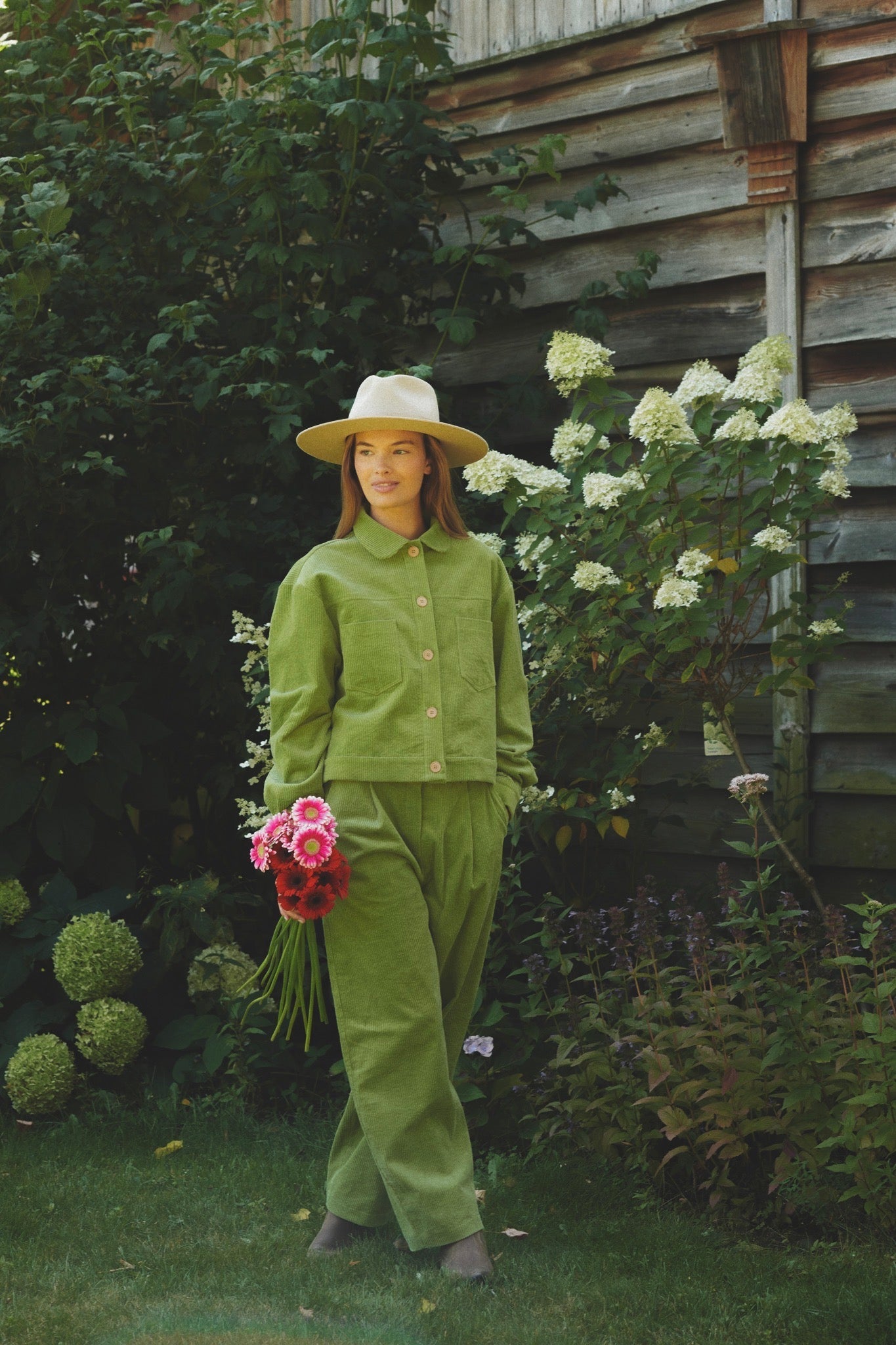 SELVAGGIA OLIVE PANTS