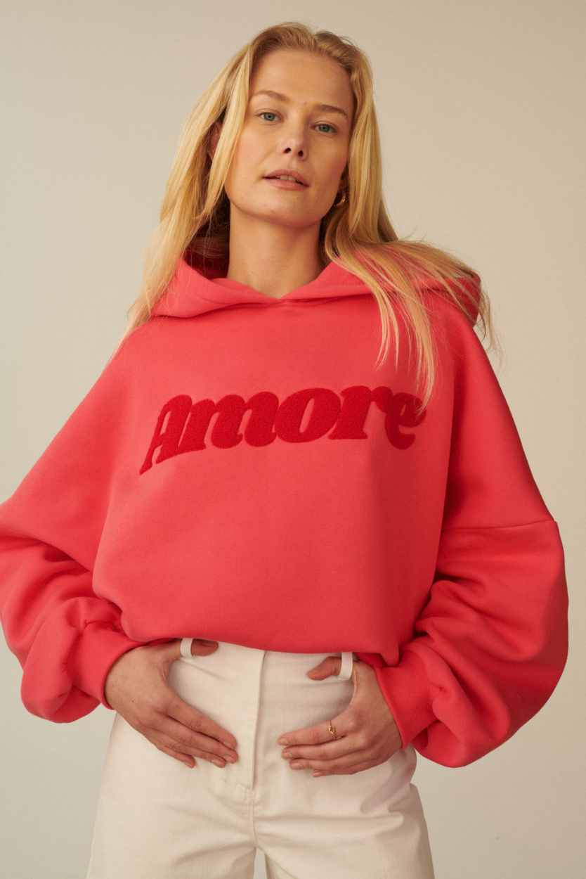 AMORE RED HOODIE