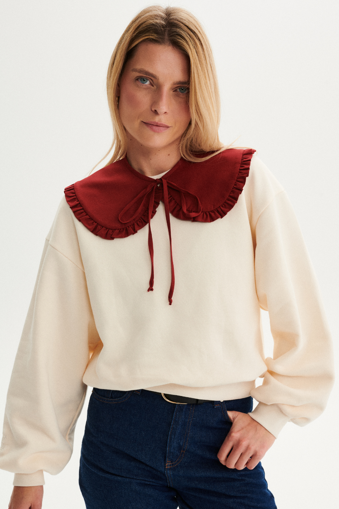 ECRU COLLETTO SWEATSHIRT