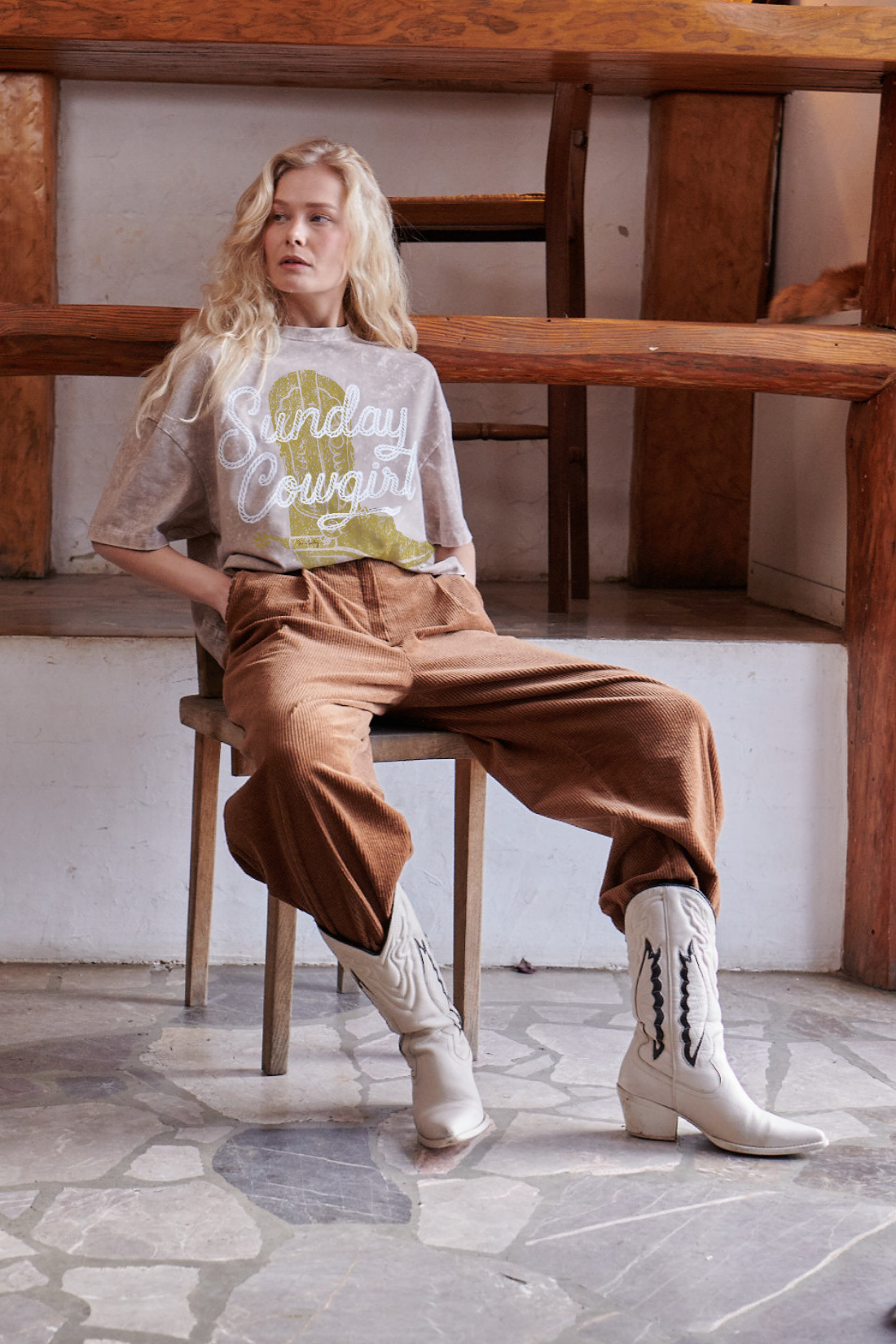 T-SHIRT TEXAS BEŻOWY