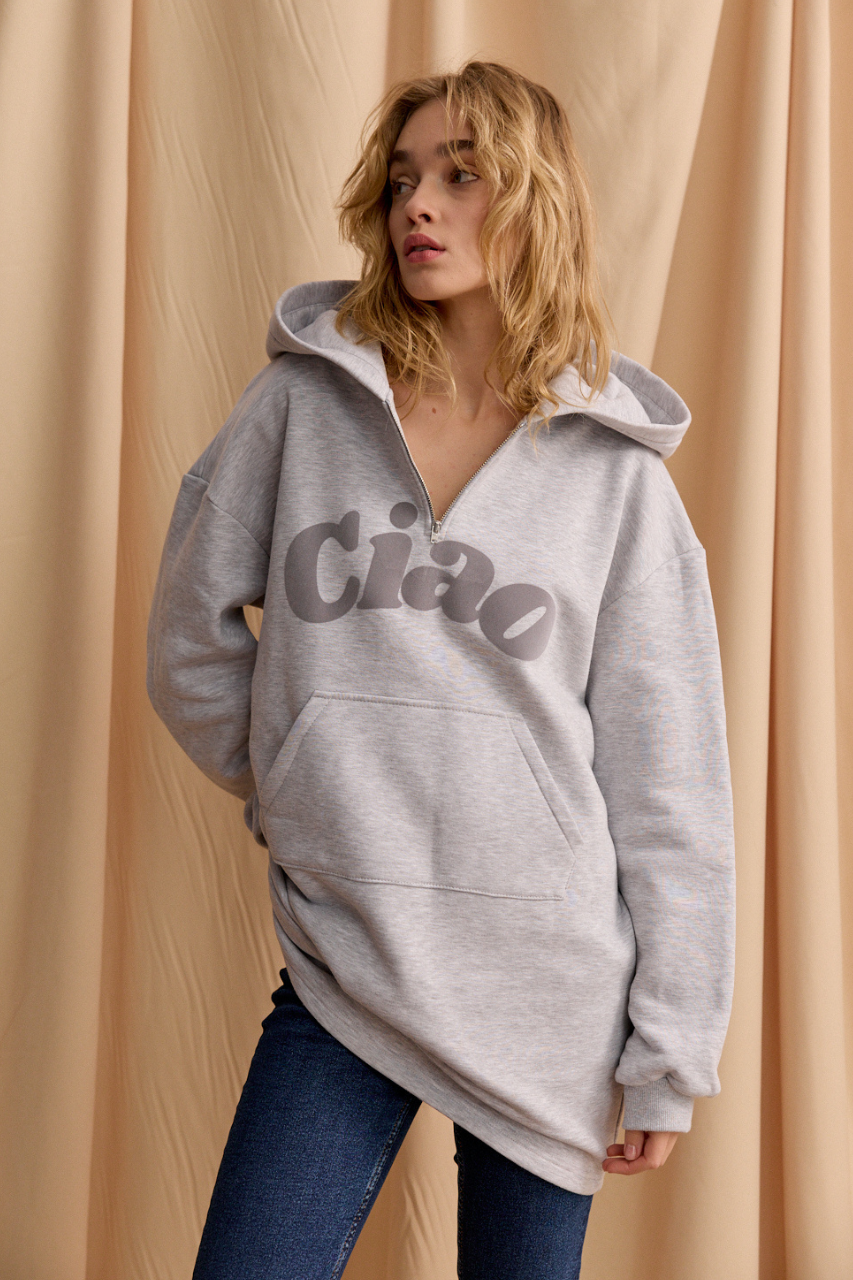 BLISS GREY LONG SWEATSHIRT