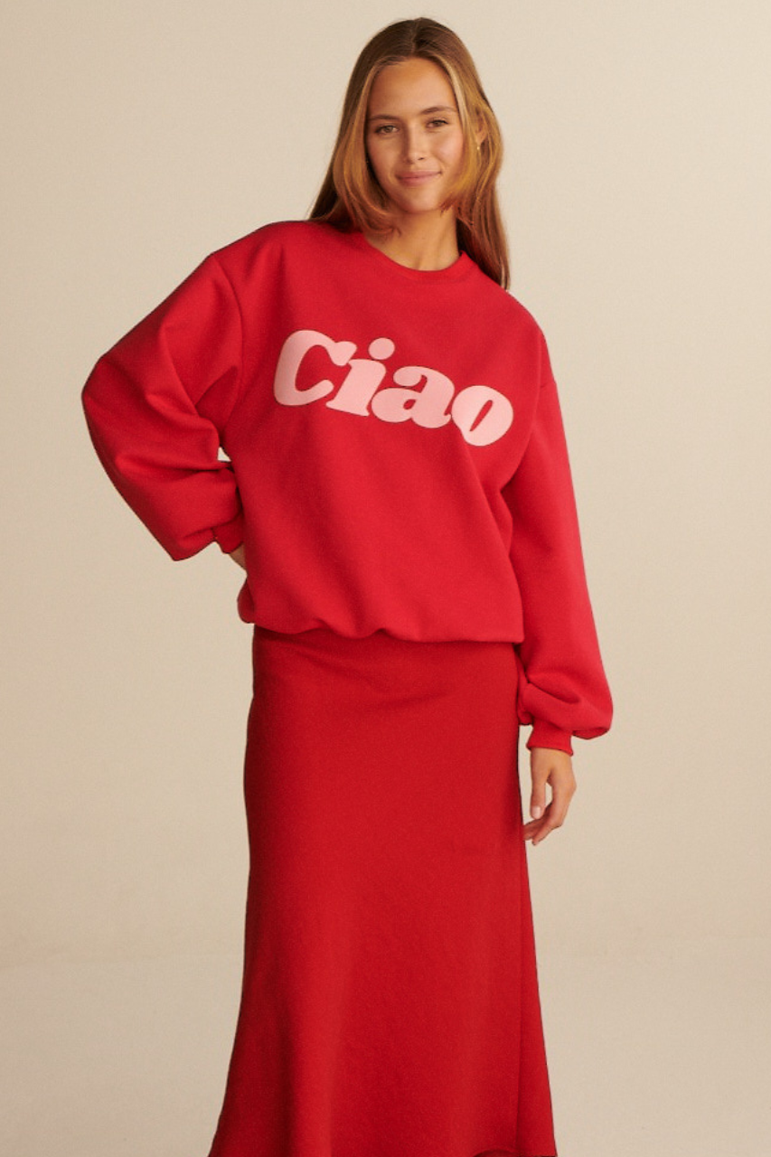 CIAO RED SWEATSHIRT