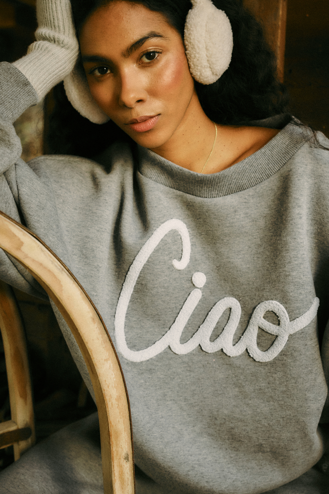 DOMENICA SWEATSHIRT GRAY MELANGE