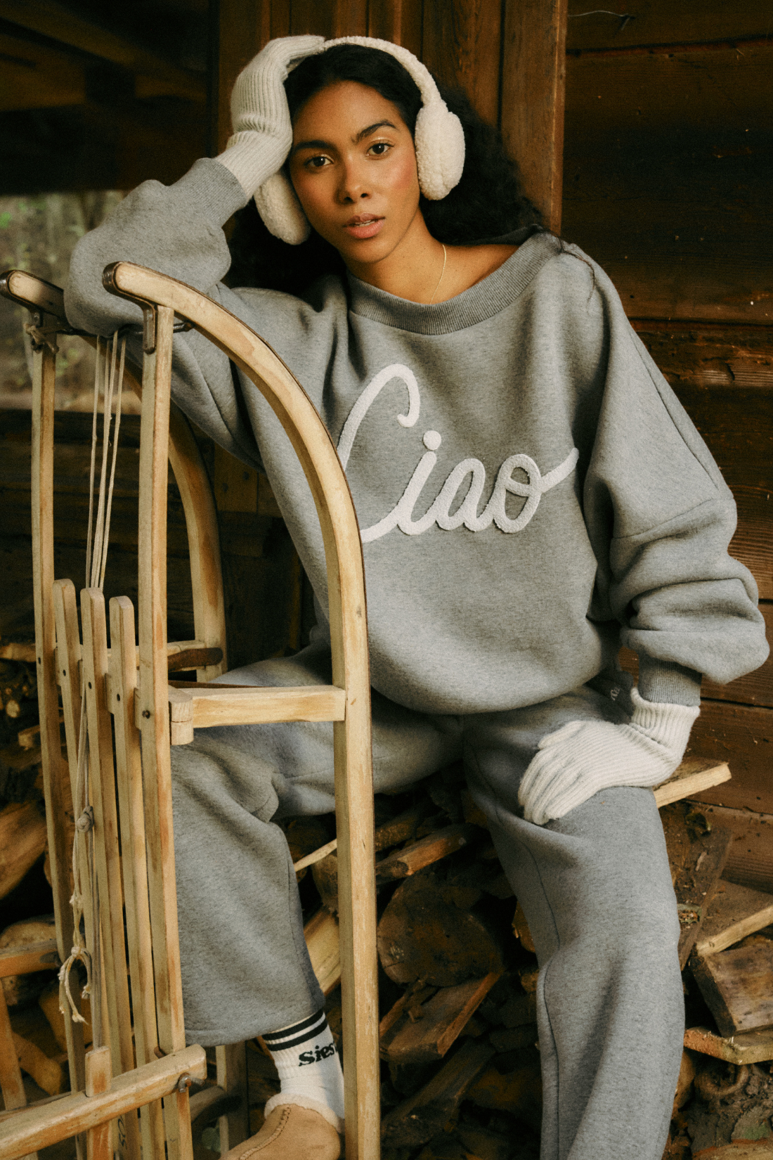 DOMENICA SWEATSHIRT GRAY MELANGE