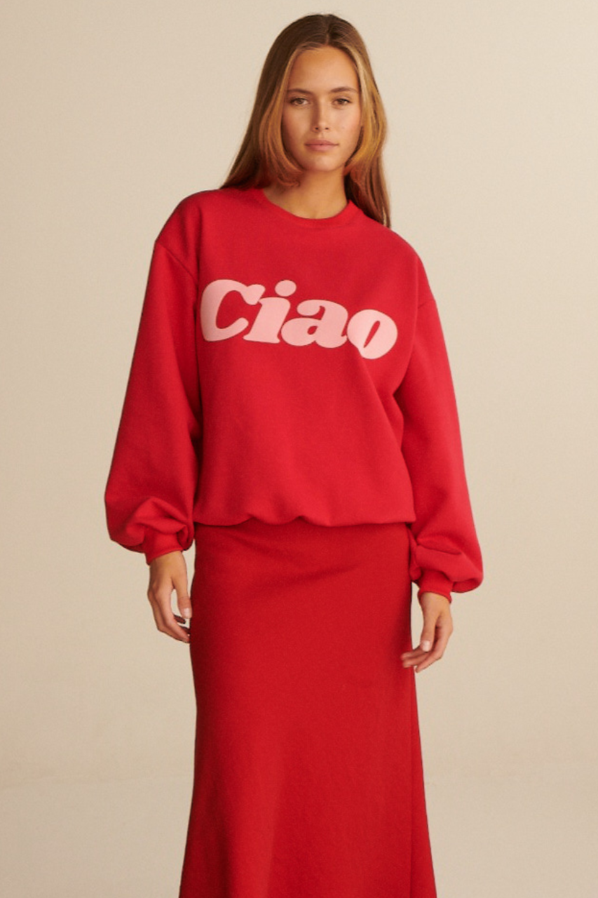 CIAO RED SWEATSHIRT