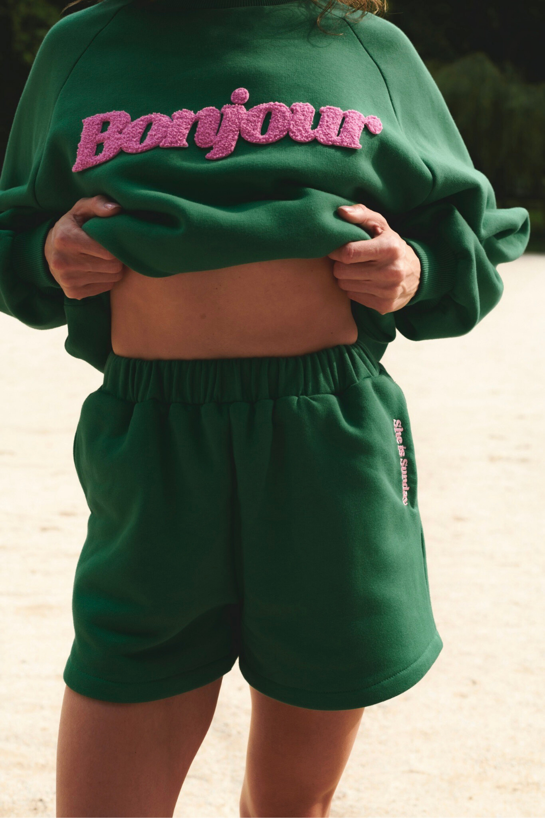 BONJOUR GREEN SHORTS