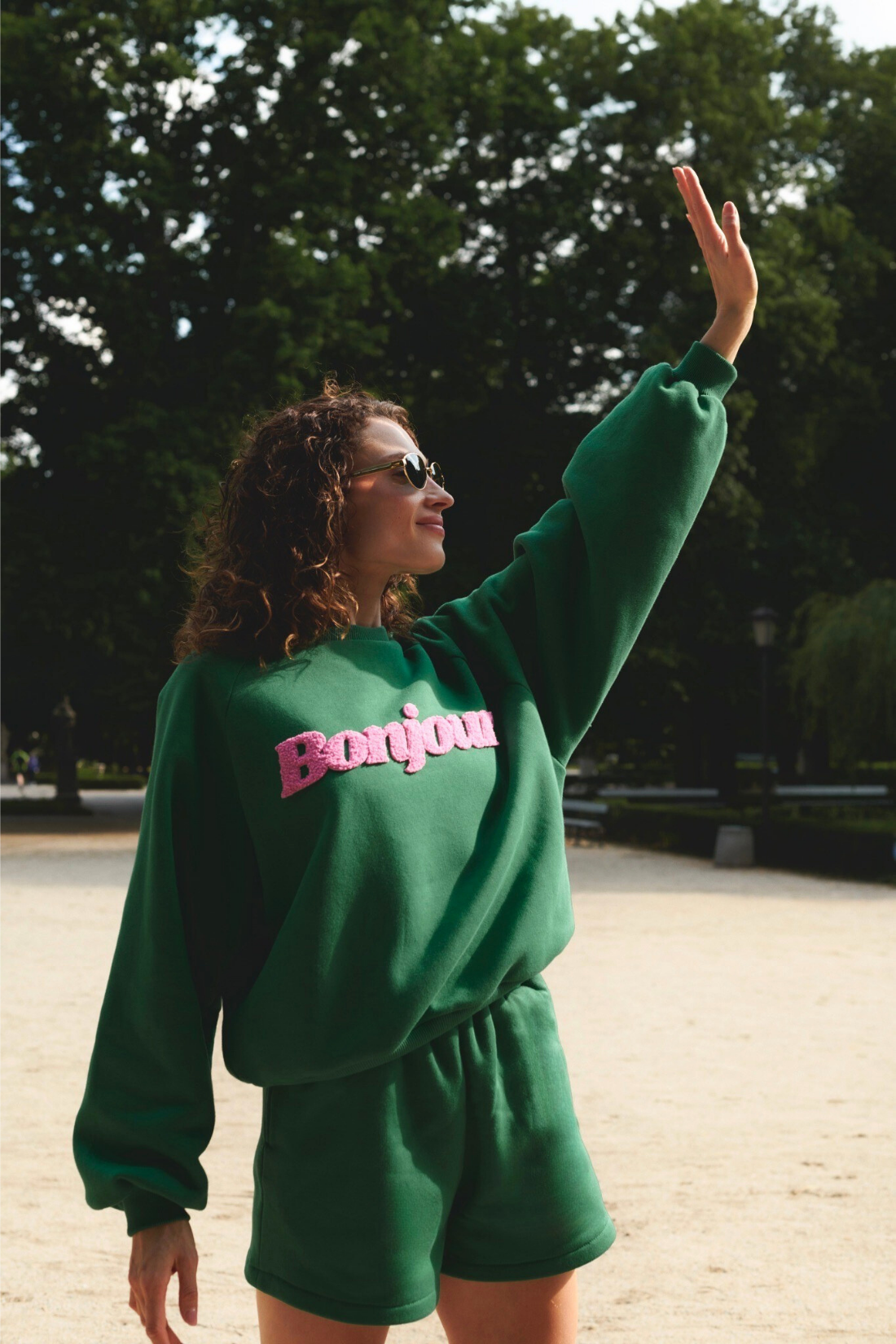 BONJOUR GREEN SWEATSHIRT