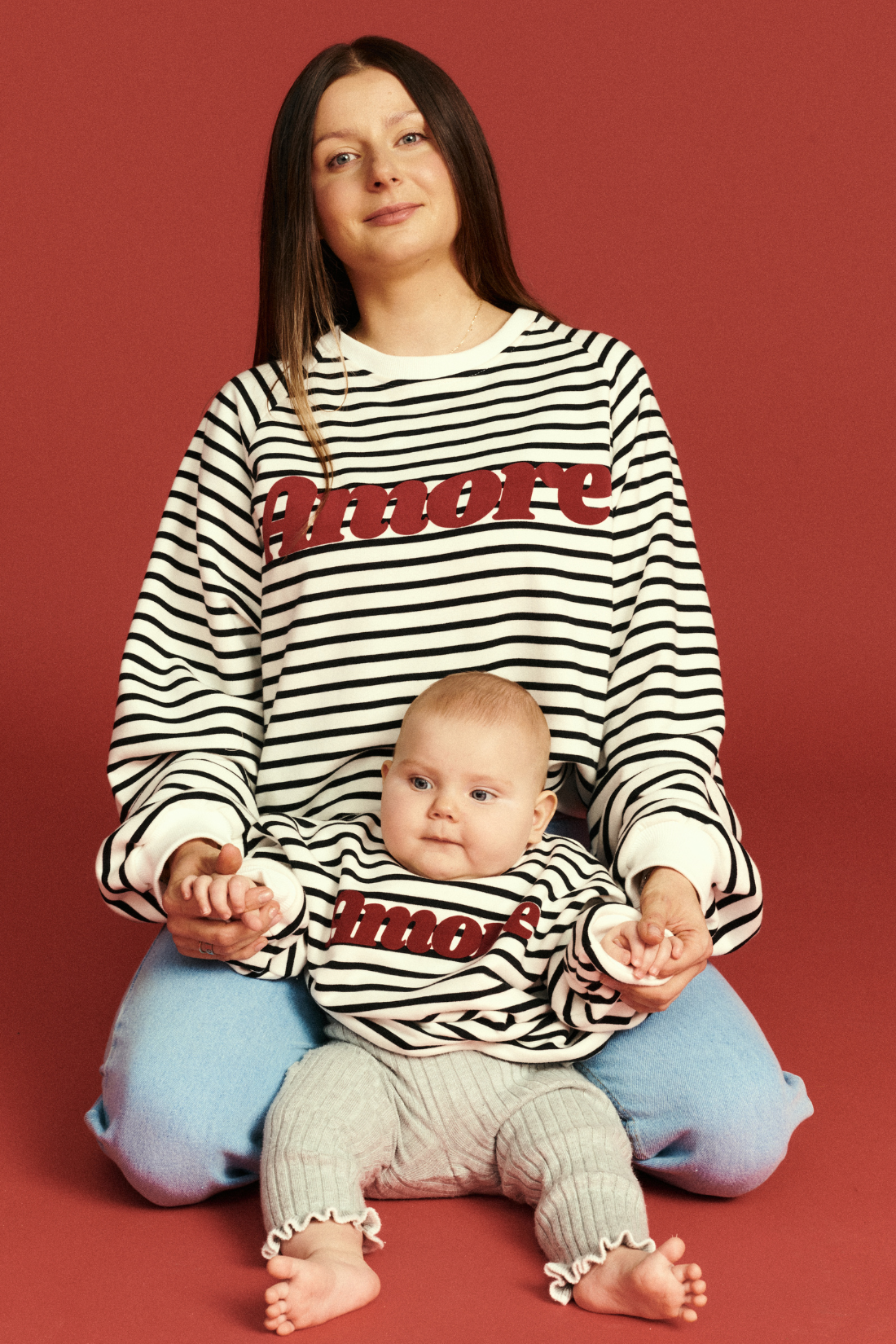 CHIARA STRIPED CREAM SWEATSHIRT