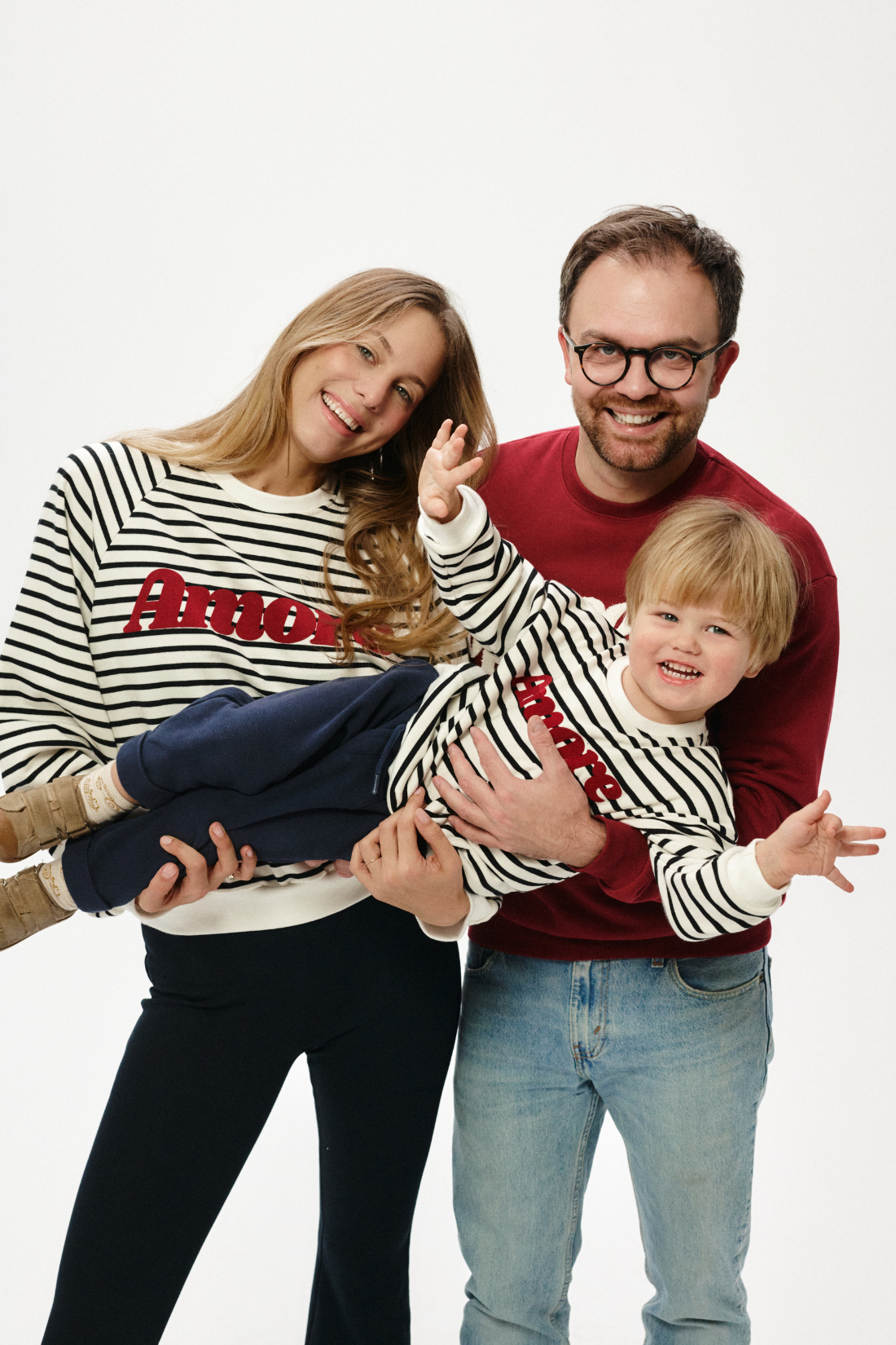 CHIARA STRIPED CREAM SWEATSHIRT