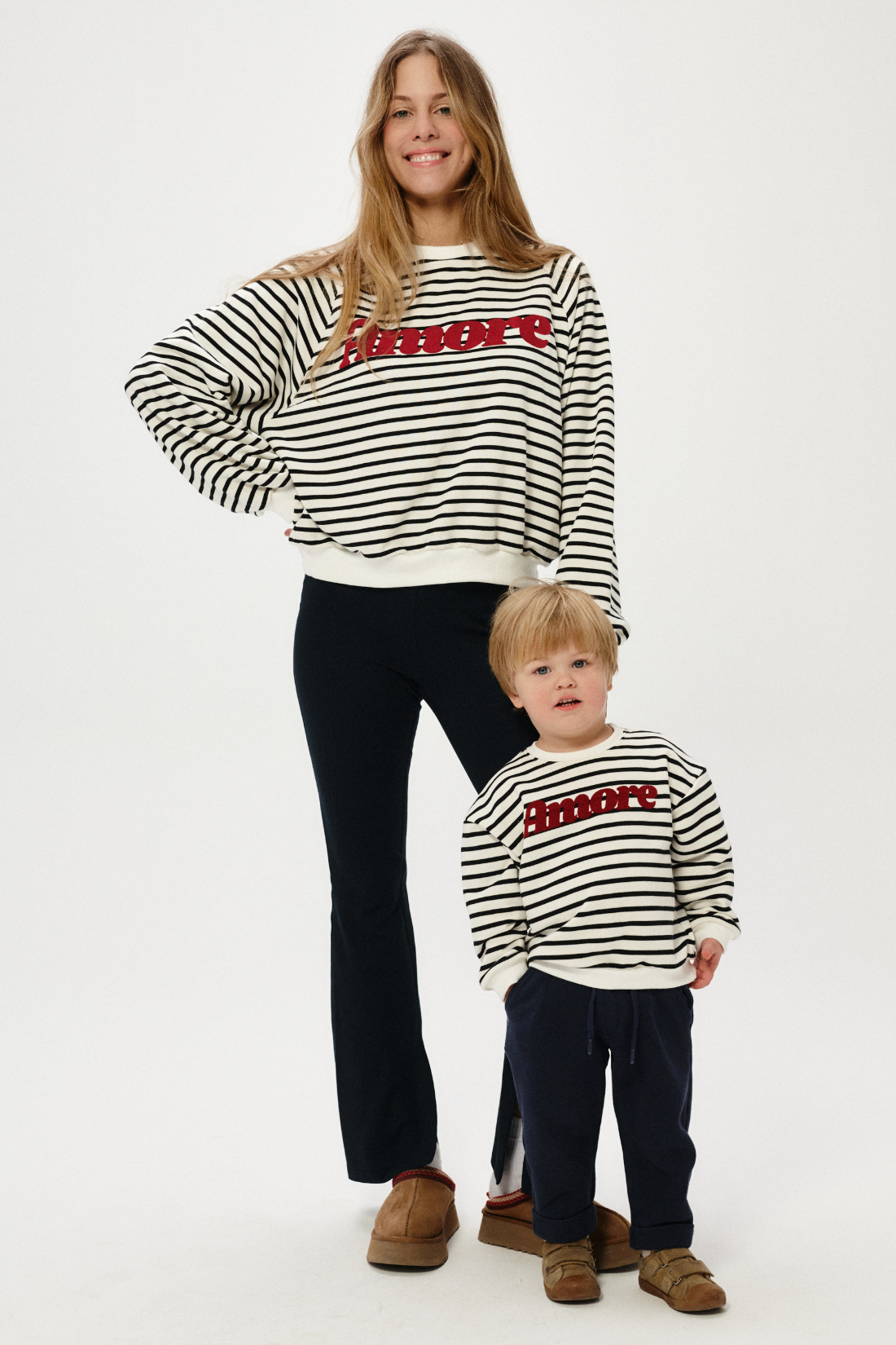 CHIARA STRIPED CREAM SWEATSHIRT