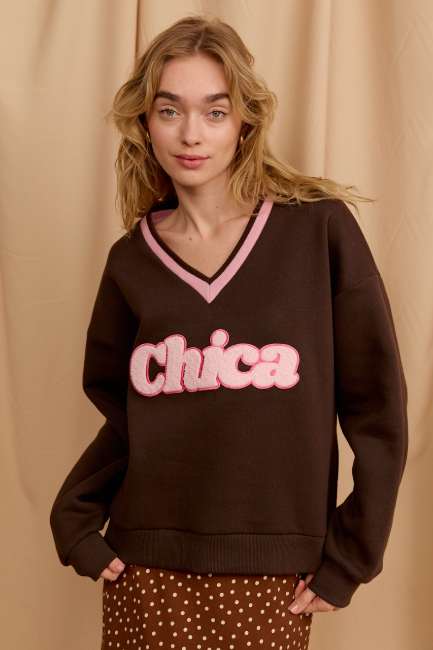 CHICA V-NECK SWEATSHIRT