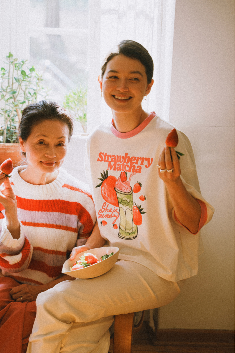 STRAWBERRY MATCHA BOXY T-SHIRT