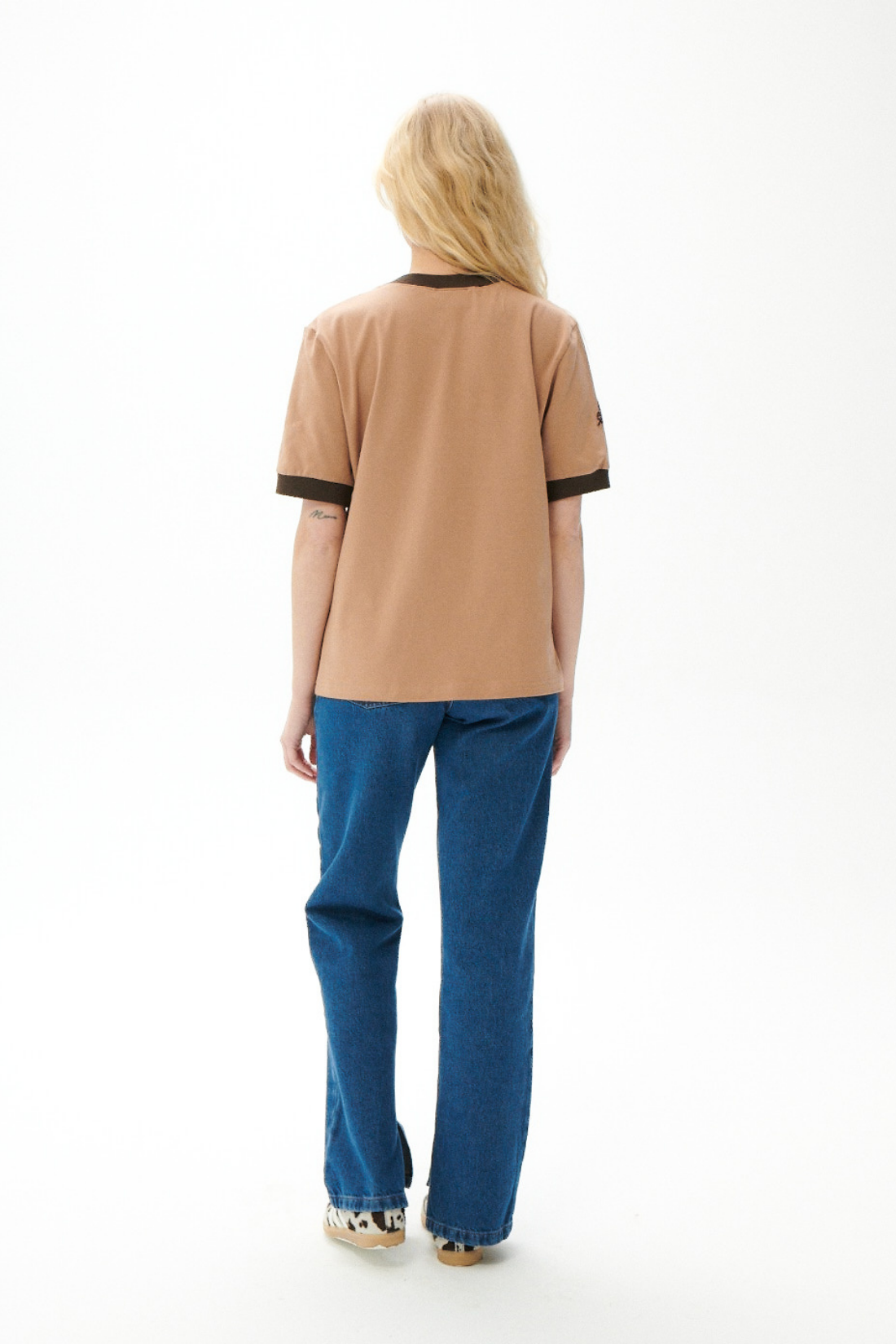 T-SHIRT BASIC SUNDAY BRĄZOWY