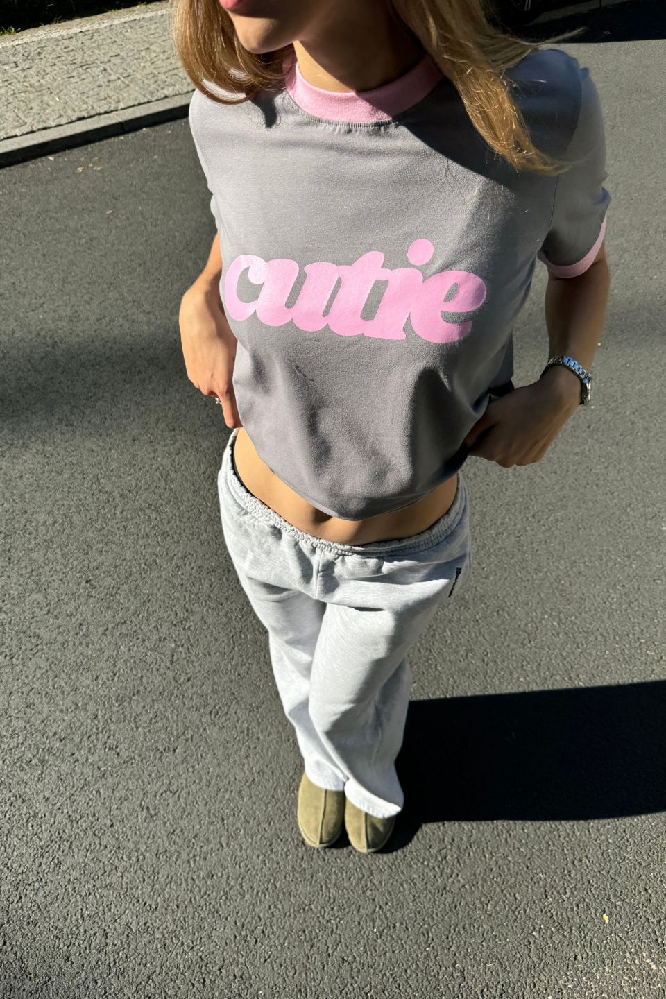 CUTIE GREY T-SHIRT