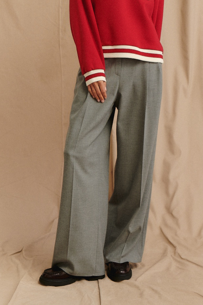 GREY MELANGE PANTS