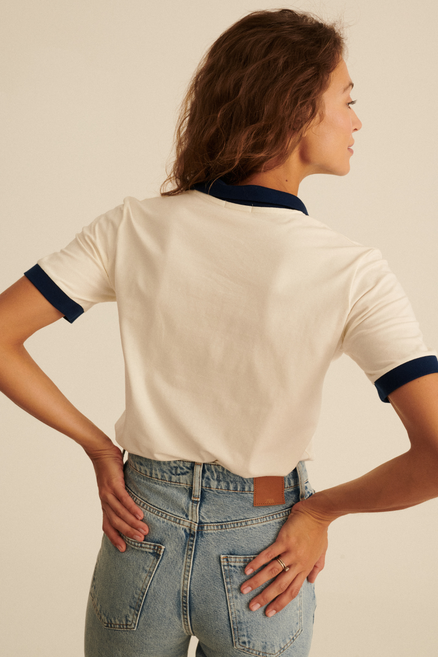 CIAO NAVY POLO T-SHIRT