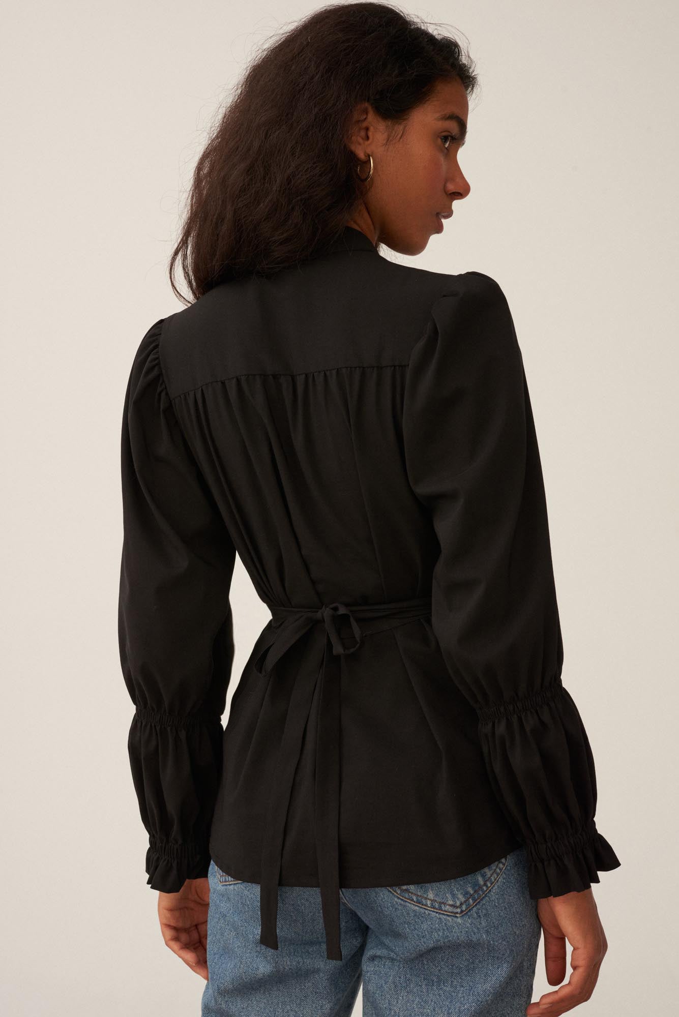 BLACK AMALFI BLOUSE