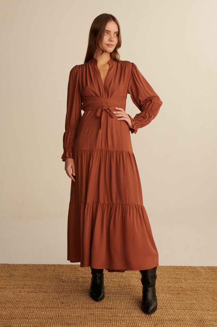 SPANISH ICON BROWN DRESS