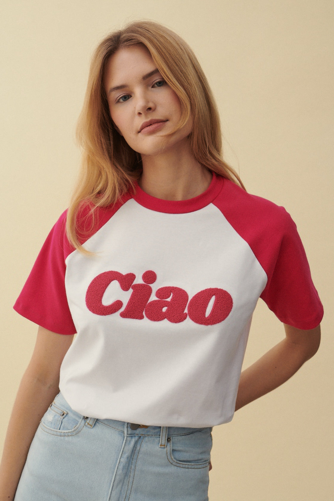 BASEBALL CIAO PINK T-SHIRT