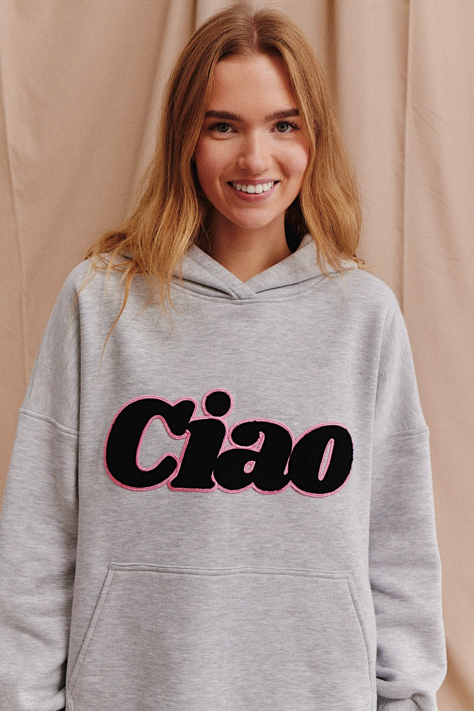 CIAO GREY MELANGE HOODIE