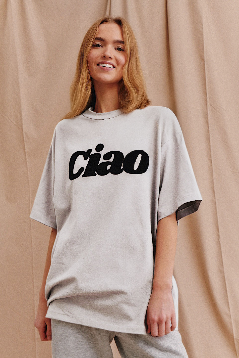 CIAO GREY OVERSIZE T-SHIRT